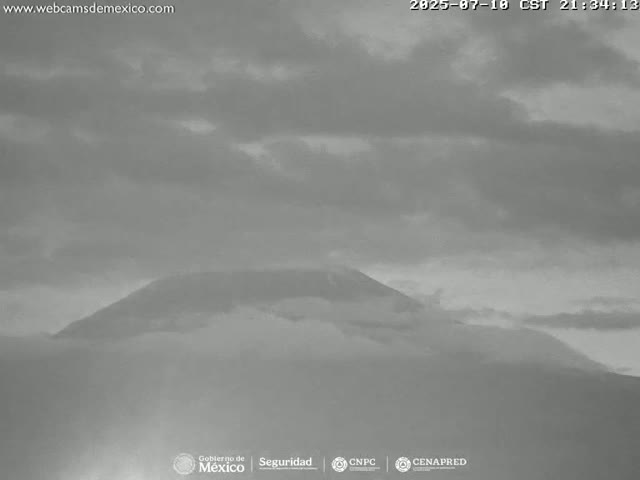 Volcán Popocatepetl Volcano Live Cam  - Tianguismanalco,  Puebla, Mexico