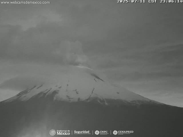 Volcán Popocatepetl Volcano Live Cam  - Tianguismanalco,  Puebla, Mexico