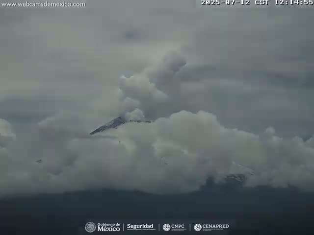 Volcán Popocatepetl Volcano Live Cam  - Tianguismanalco,  Puebla, Mexico