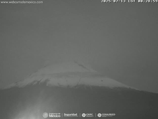 Volcán Popocatepetl Volcano Live Cam  - Tianguismanalco,  Puebla, Mexico