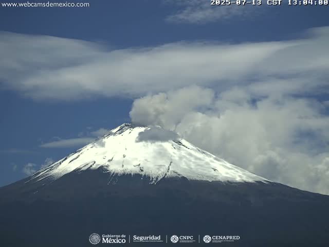 Volcán Popocatepetl Volcano Live Cam  - Tianguismanalco,  Puebla, Mexico