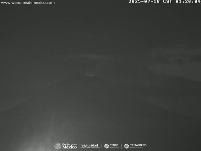 Volcán Popocatepetl Volcano Live Cam  - Tianguismanalco,  Puebla, Mexico