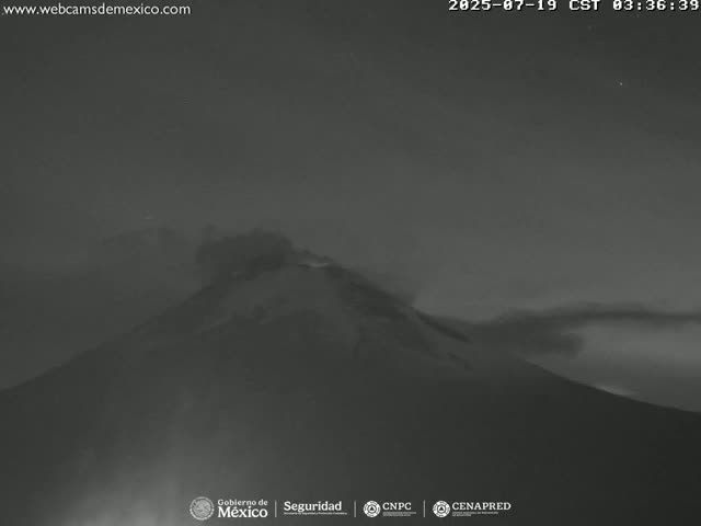 Volcán Popocatepetl Volcano Live Cam  - Tianguismanalco,  Puebla, Mexico