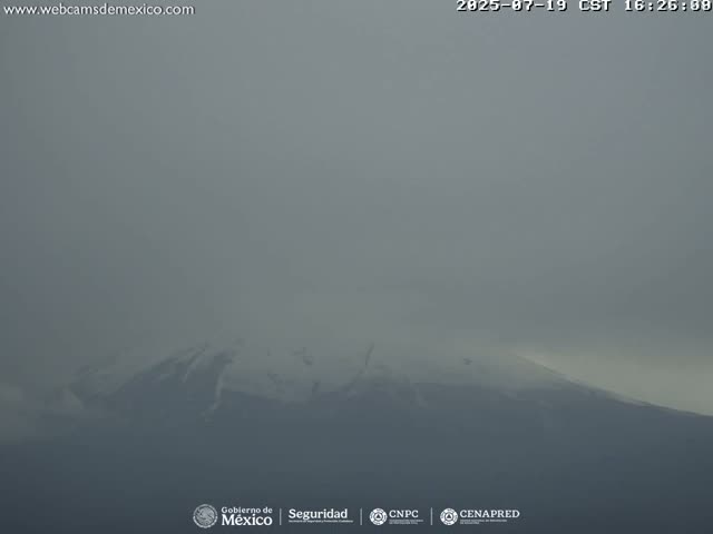 Volcán Popocatepetl Volcano Live Cam  - Tianguismanalco,  Puebla, Mexico