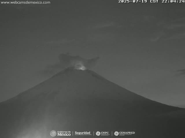 Volcán Popocatepetl Volcano Live Cam  - Tianguismanalco,  Puebla, Mexico