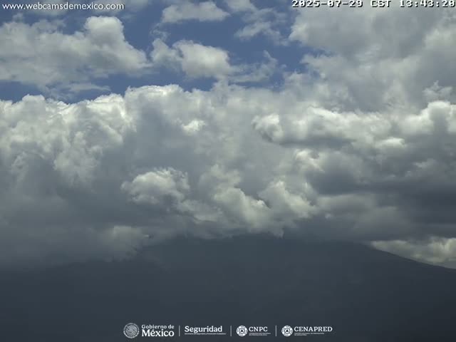 Volcán Popocatepetl Volcano Live Cam  - Tianguismanalco,  Puebla, Mexico