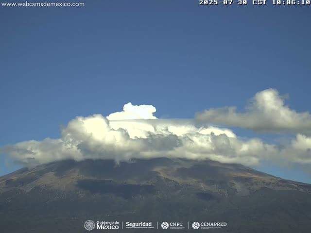 Volcán Popocatepetl Volcano Live Cam  - Tianguismanalco,  Puebla, Mexico