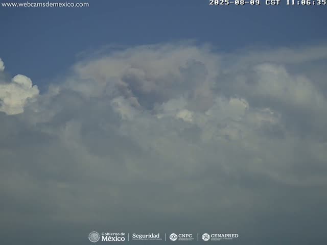 Volcán Popocatepetl Volcano Live Cam  - Tianguismanalco,  Puebla, Mexico