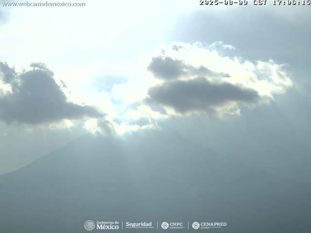 Volcán Popocatepetl Volcano Live Cam  - Tianguismanalco,  Puebla, Mexico