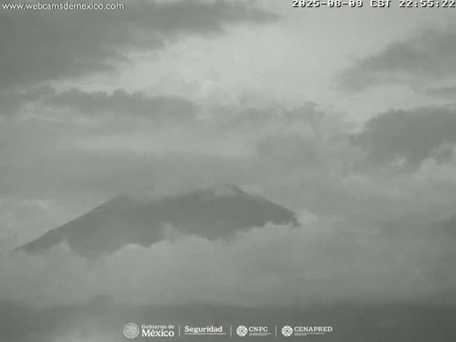 Volcán Popocatepetl Volcano Live Cam  - Tianguismanalco,  Puebla, Mexico