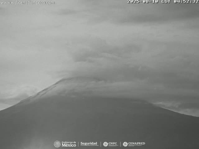 Volcán Popocatepetl Volcano Live Cam  - Tianguismanalco,  Puebla, Mexico