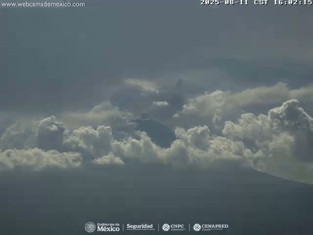 Volcán Popocatepetl Volcano Live Cam  - Tianguismanalco,  Puebla, Mexico