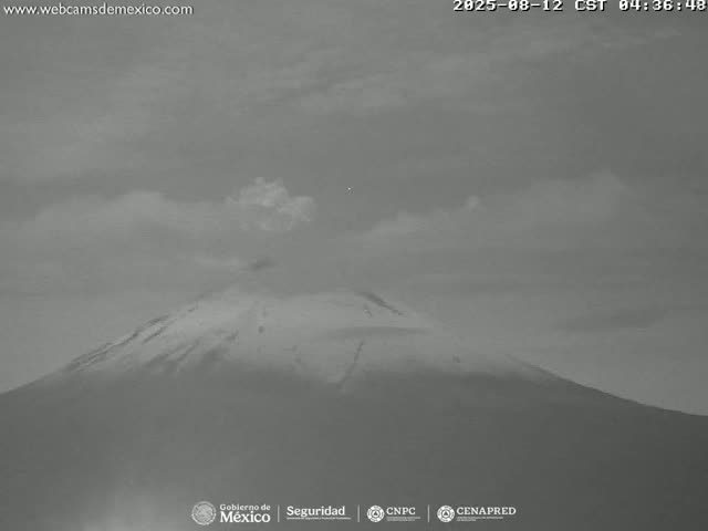 Volcán Popocatepetl Volcano Live Cam  - Tianguismanalco,  Puebla, Mexico