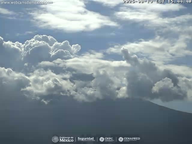 Volcán Popocatepetl Volcano Live Cam  - Tianguismanalco,  Puebla, Mexico