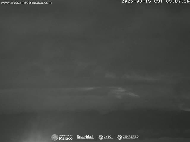 Volcán Popocatepetl Volcano Live Cam  - Tianguismanalco,  Puebla, Mexico