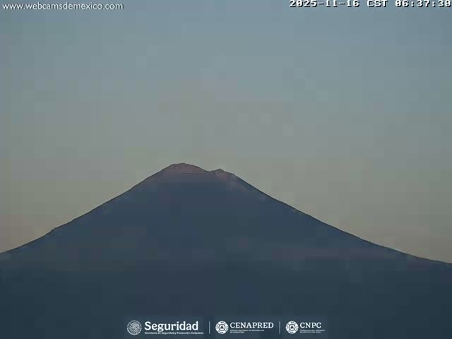 Volcán Popocatepetl Volcano Live Cam  - Tianguismanalco,  Puebla, Mexico