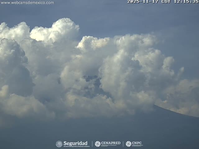 Volcán Popocatepetl Volcano Live Cam  - Tianguismanalco,  Puebla, Mexico