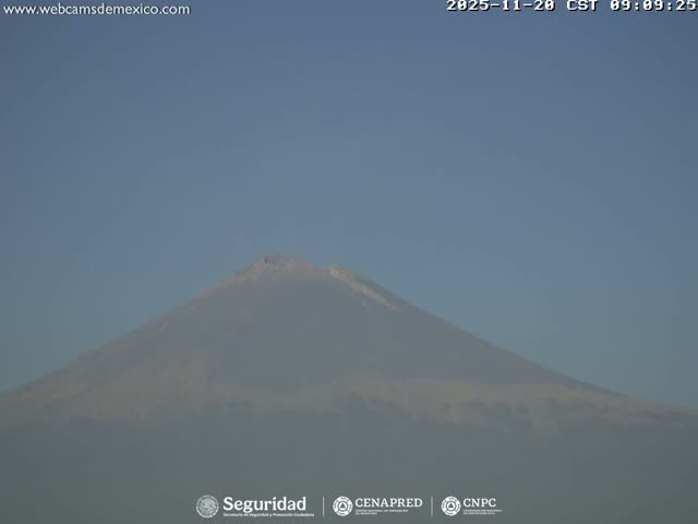 Volcán Popocatepetl Volcano Live Cam  - Tianguismanalco,  Puebla, Mexico