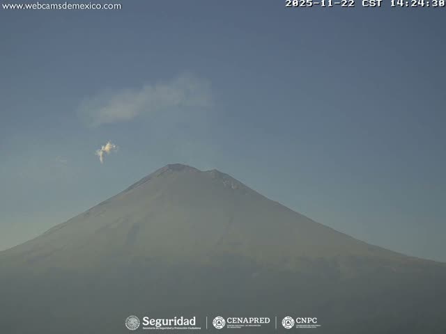 Volcán Popocatepetl Volcano Live Cam  - Tianguismanalco,  Puebla, Mexico