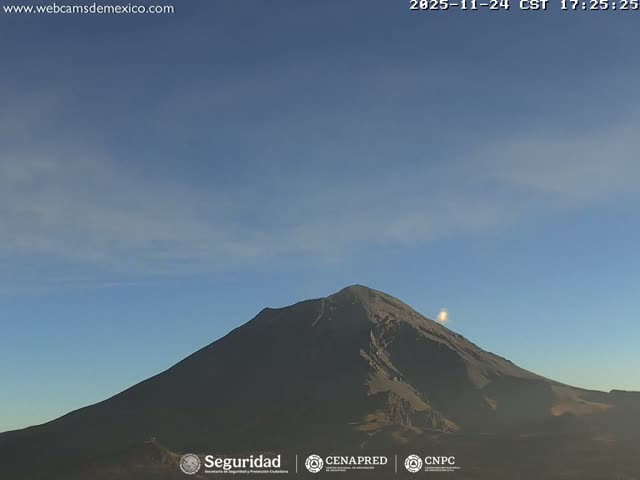 Volcán Popocatepetl Volcano Live Cam  - Tianguismanalco,  Puebla, Mexico