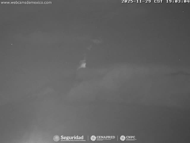 Volcán Popocatepetl Volcano Live Cam  - Tianguismanalco,  Puebla, Mexico