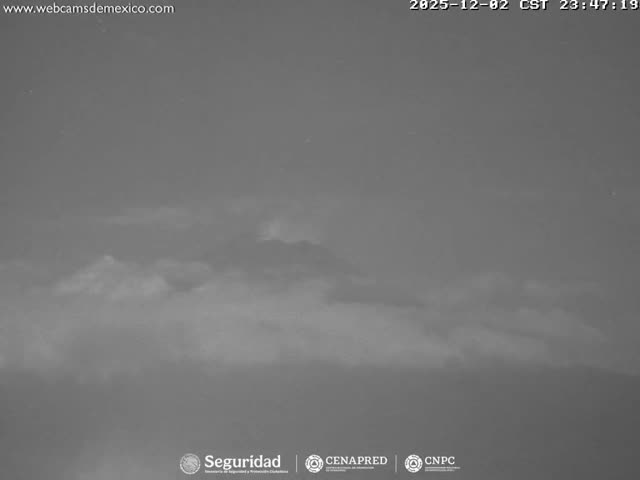 Volcán Popocatepetl Volcano Live Cam  - Tianguismanalco,  Puebla, Mexico