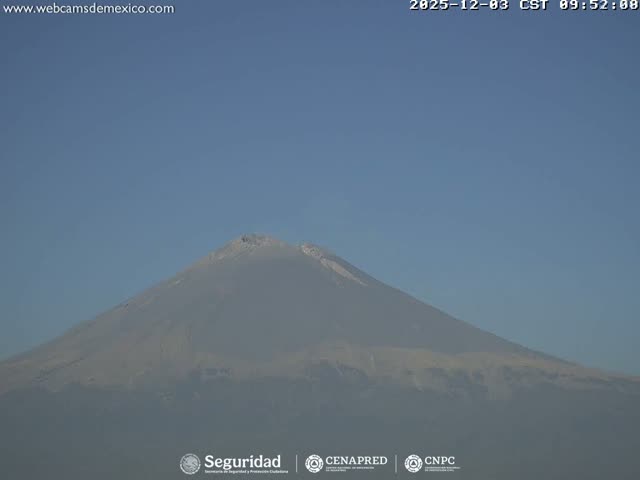 Volcán Popocatepetl Volcano Live Cam  - Tianguismanalco,  Puebla, Mexico