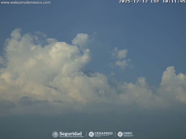 Volcán Popocatepetl Volcano Live Cam  - Tianguismanalco,  Puebla, Mexico