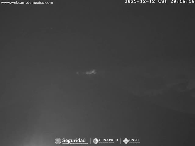 Volcán Popocatepetl Volcano Live Cam  - Tianguismanalco,  Puebla, Mexico