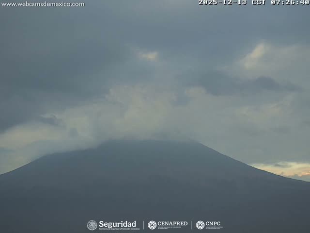 Volcán Popocatepetl Volcano Live Cam  - Tianguismanalco,  Puebla, Mexico