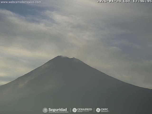 Volcán Popocatepetl Volcano Live Cam  - Tianguismanalco,  Puebla, Mexico