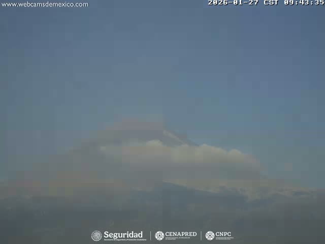 Volcán Popocatepetl Volcano Live Cam  - Tianguismanalco,  Puebla, Mexico