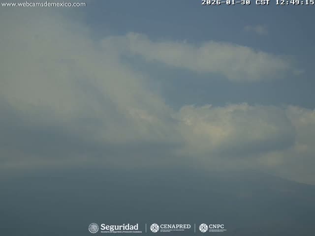 Volcán Popocatepetl Volcano Live Cam  - Tianguismanalco,  Puebla, Mexico
