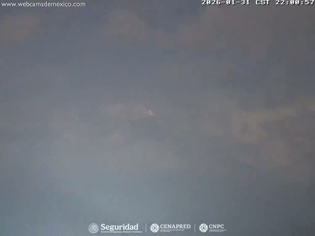 Volcán Popocatepetl Volcano Live Cam  - Tianguismanalco,  Puebla, Mexico