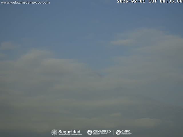 Volcán Popocatepetl Volcano Live Cam  - Tianguismanalco,  Puebla, Mexico
