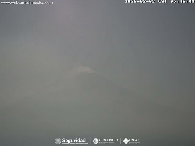 Volcán Popocatepetl Volcano Live Cam  - Tianguismanalco,  Puebla, Mexico