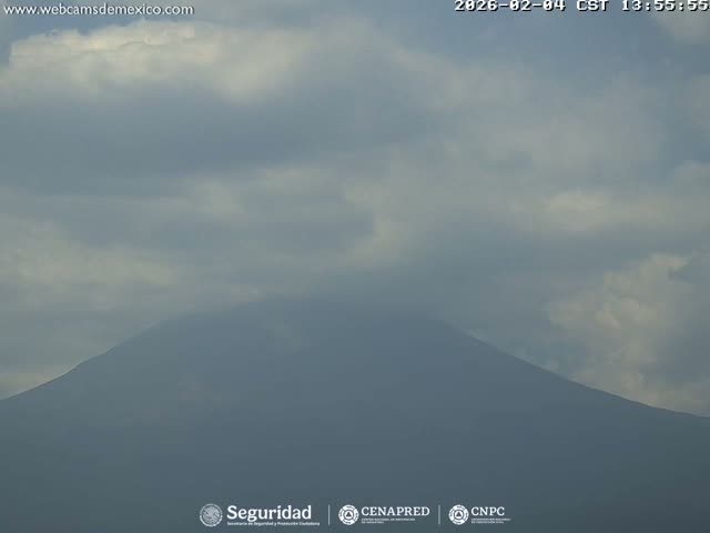 Volcán Popocatepetl Volcano Live Cam  - Tianguismanalco,  Puebla, Mexico