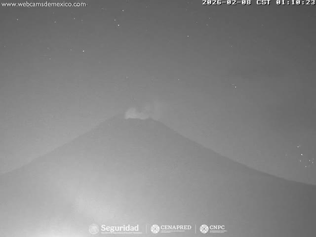 Volcán Popocatepetl Volcano Live Cam  - Tianguismanalco,  Puebla, Mexico