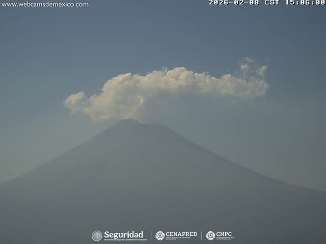 Volcán Popocatepetl Volcano Live Cam  - Tianguismanalco,  Puebla, Mexico