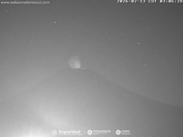 Volcán Popocatepetl Volcano Live Cam  - Tianguismanalco,  Puebla, Mexico