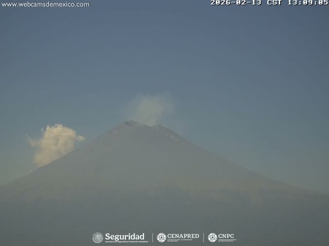 Volcán Popocatepetl Volcano Live Cam  - Tianguismanalco,  Puebla, Mexico