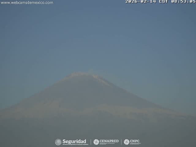 Volcán Popocatepetl Volcano Live Cam  - Tianguismanalco,  Puebla, Mexico
