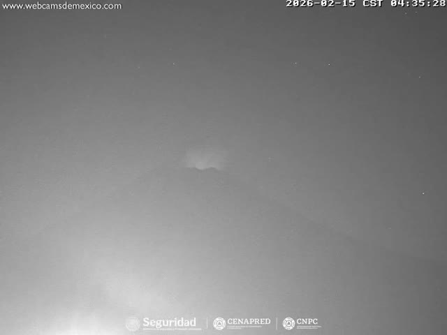 Volcán Popocatepetl Volcano Live Cam  - Tianguismanalco,  Puebla, Mexico