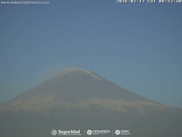 Volcán Popocatepetl Volcano Live Cam  - Tianguismanalco,  Puebla, Mexico