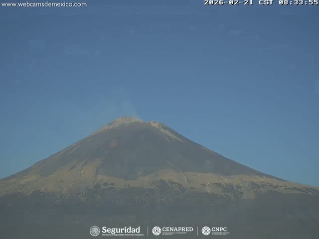 Volcán Popocatepetl Volcano Live Cam  - Tianguismanalco,  Puebla, Mexico