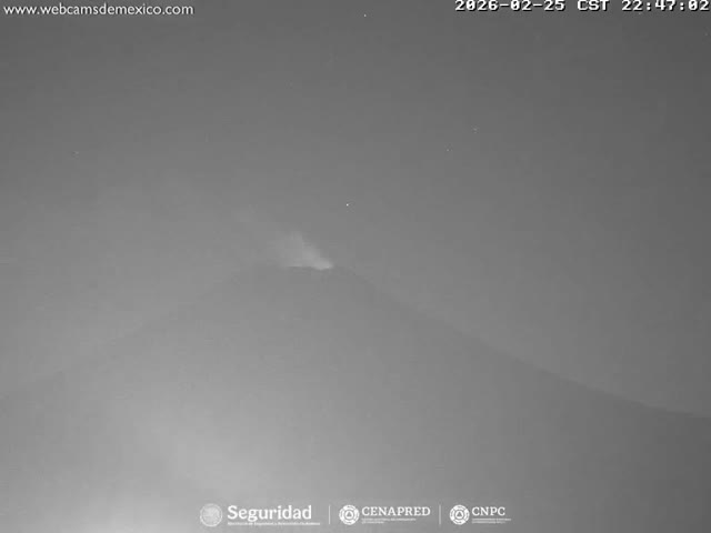 Volcán Popocatepetl Volcano Live Cam  - Tianguismanalco,  Puebla, Mexico