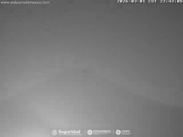 Volcán Popocatepetl Volcano Live Cam  - Tianguismanalco,  Puebla, Mexico