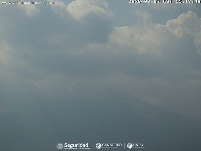 Volcán Popocatepetl Volcano Live Cam  - Tianguismanalco,  Puebla, Mexico