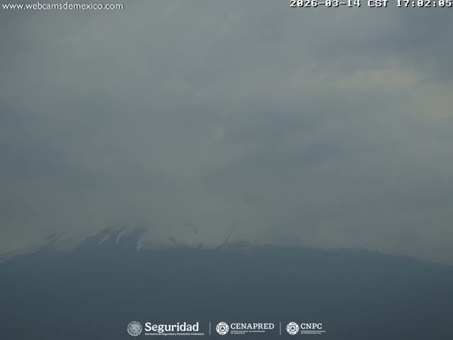 Volcán Popocatepetl Volcano Live Cam  - Tianguismanalco,  Puebla, Mexico