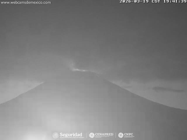Volcán Popocatepetl Volcano Live Cam  - Tianguismanalco,  Puebla, Mexico